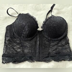 La Senza front clasp black lace bra